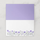 パープル座席表フラワー結婚ズ・サンキュー プレイスカード (外部開封)