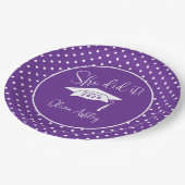 パープル彼女はそれを卒業した ペーパープレート (アングル)