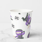 パープル忍者パーティーカップ 紙コップ (裏面)