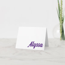 パープル応援フィートWorth、TXノートカパーソナライズされたード