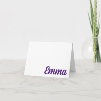 パープル応援フィートWorth、TXノートカパーソナライズされたード ノートカード