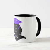 パープル恋しく思ハット氏、新卒院博士デザイン マグカップ (正面右)