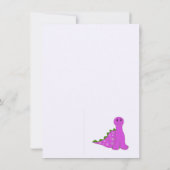 パープル恐竜パーティの招待状 招待状 (裏面)