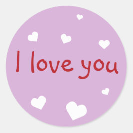 パープル愛あなたバレンタインデーカスタムのパーティーの好意 ラウンドシール