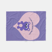 パープル愛してるよ早く！ フリースブランケット (正面(横))