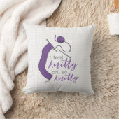 パープル感じ・イニット、オ・ソ・ニット クッション (ブランケット)