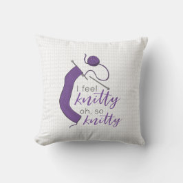 パープル感じ・イニット、オ・ソ・ニット クッション