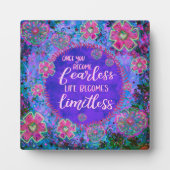 パープル感動的フローラかわいらしおもしろい フォトプラーク (正面)