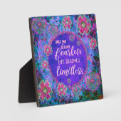 パープル感動的フローラかわいらしおもしろい フォトプラーク (正面)