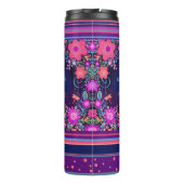 パープル感動的フローラかわいらし勝利引用文 タンブラー (裏面)