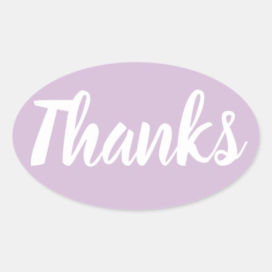 パープル感謝していユーのビジネスシンプルステッカー 楕円形シール (正面)