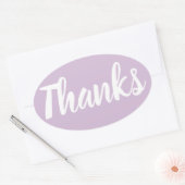 パープル感謝していユーのビジネスシンプルステッカー 楕円形シール (封筒)