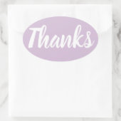 パープル感謝していユーのビジネスシンプルステッカー 楕円形シール (バッグ)