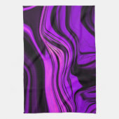 パープル抽象デザイン キッチンタオル (縦)