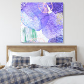 パープル抽象デザイン キャンバスプリント (インサイチュ (寝室))