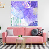 パープル抽象デザイン キャンバスプリント (インサイチュ (リビング))