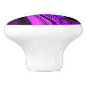 パープル抽象デザイン セラミックノブ (側面)