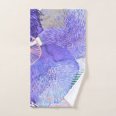 パープル抽象デザイン バスタオルセット (ハンドタオル)