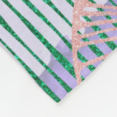 パープル抽象デザイン フリースブランケット (角)