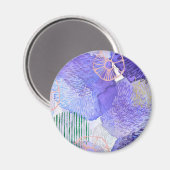 パープル抽象デザイン マグネット (正面/裏面)