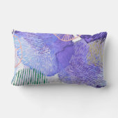 パープル抽象デザイン ランバークッション (裏面)