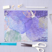 パープル抽象デザイン 薄葉紙 (クラフト)