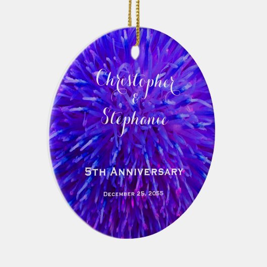 パープル抽象芸術アニバーサリークリスマスオーナメント セラミックオーナメント (右)
