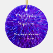 パープル抽象芸術アニバーサリークリスマスオーナメント セラミックオーナメント (正面)