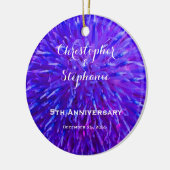 パープル抽象芸術アニバーサリークリスマスオーナメント セラミックオーナメント (左)