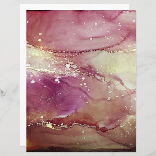 パープル抽象芸術アートスクラップブック紙 (正面/裏面)