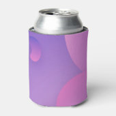 パープル抽象芸術アートデザイン 缶クーラー (缶正面)