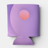 パープル抽象芸術アートデザイン 缶クーラー (裏面)