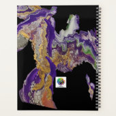 パープル抽象芸術アートプランナー プランナー手帳 (裏面)