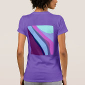 パープル抽象芸術アート308 Tシャツ (裏面)