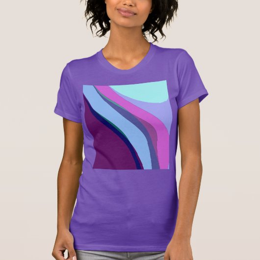 パープル抽象芸術アート308 Tシャツ (正面)