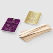 パープル抽象芸術アート&ゴールドフォイル結婚式 プログラム ハンドファン (組立なし)