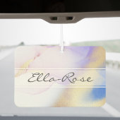 パープル抽象芸術インクラグジュアリー金ゴールド名前をカスタムする カーエアーフレッシュナー