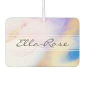 パープル抽象芸術インクラグジュアリー金ゴールド名前をカスタムする カーエアーフレッシュナー (正面)