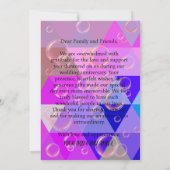 パープル抽象芸術ジオメトリックモダンパールボホシック サンキューカード (裏面)