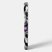 パープル抽象芸術フラワーアート Case-Mate iPhoneケース (裏面 / 左)