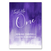 パープル抽象芸術モダンウォッシュアートテーブルナンバー1 テーブルナンバー (正面)