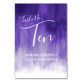 パープル抽象芸術モダンウォッシュアートテーブル番号10 テーブルナンバー (裏面)