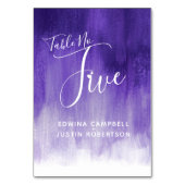 パープル抽象芸術モダンウォッシュアートテーブル番号5 テーブルナンバー (裏面)