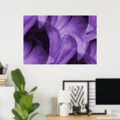 パープル抽象芸術リリーバイマークムーア ポスター (ホームオフィス)