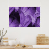 パープル抽象芸術リリーバイマークムーア ポスター (キッチン)