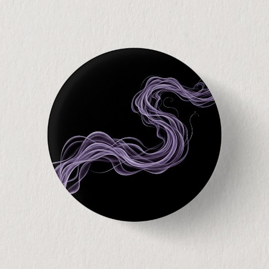 パープル抽象芸術煙 – Ethereal Wall Art 缶バッジ (正面)