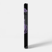 パープル抽象芸術煙 – Ethereal Wall Art iPhoneケース (左側面)