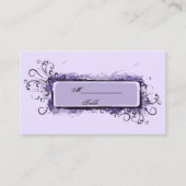 パープル抽象芸術結婚フローラ座席表 プレイスカード (正面)