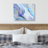 パープル抽象芸術絵画ズ キャンバスプリント (インサイチュ (寝室))