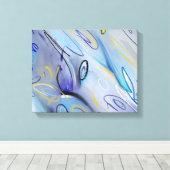 パープル抽象芸術絵画ズ キャンバスプリント (インサイチュ (ウッドフロア))